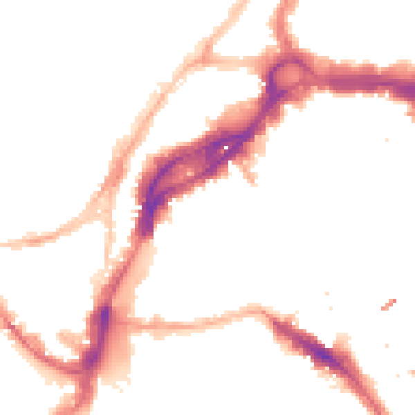 Night-time road noise heatmap for BS1 2HT
