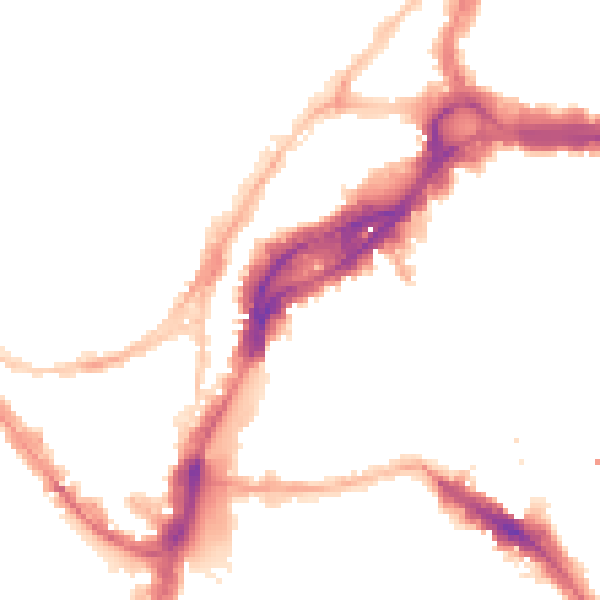 Night-time road noise heatmap for BS1 2JT