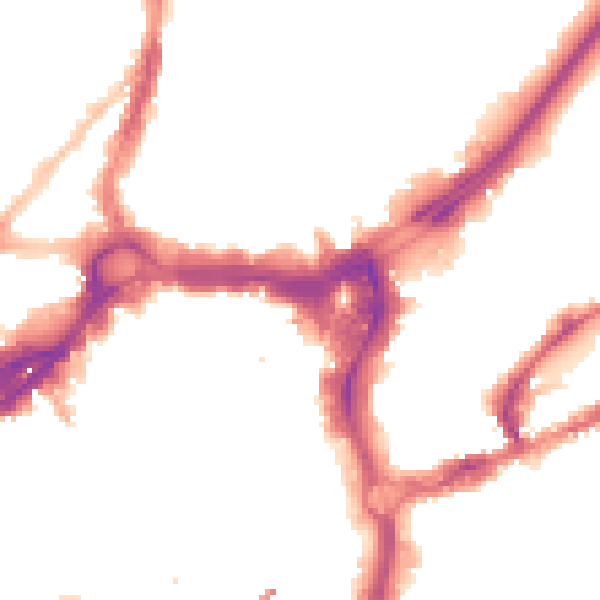 Night-time road noise heatmap for BS1 3BF