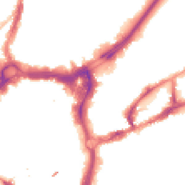 Night-time road noise heatmap for BS1 3EN