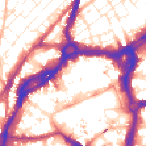 Daytime road noise heatmap for BS1 3JA