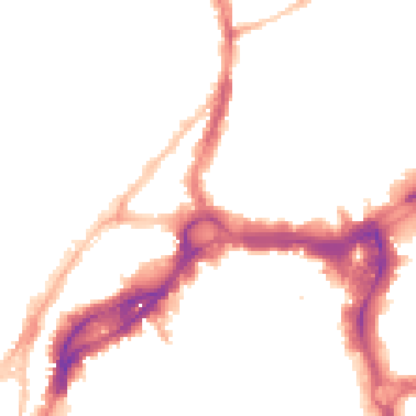 Night-time road noise heatmap for BS1 3LY