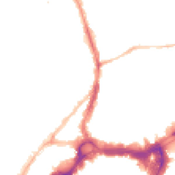 Night-time road noise heatmap for BS1 3RB