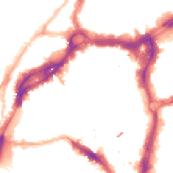 Night-time road noise heatmap for BS1 3XE