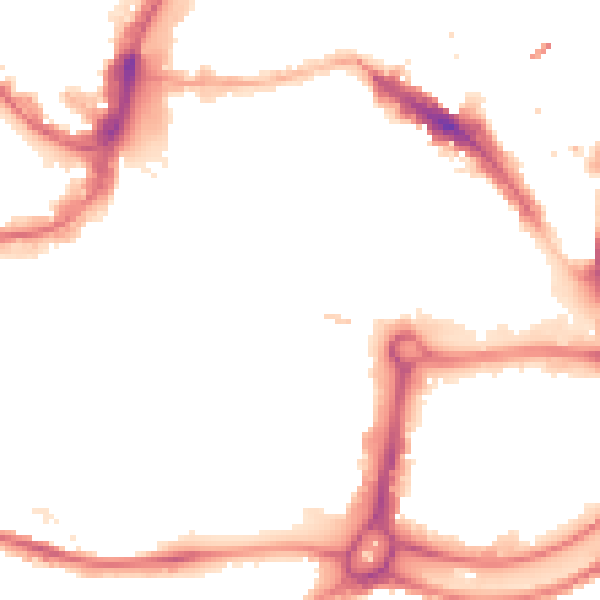 Night-time road noise heatmap for BS1 4AP