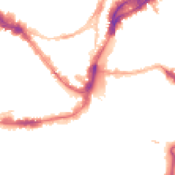 Night-time road noise heatmap for BS1 4XJ