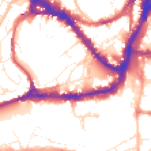 Daytime road noise heatmap for BS1 5AF