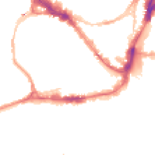 Night-time road noise heatmap for BS1 5AF