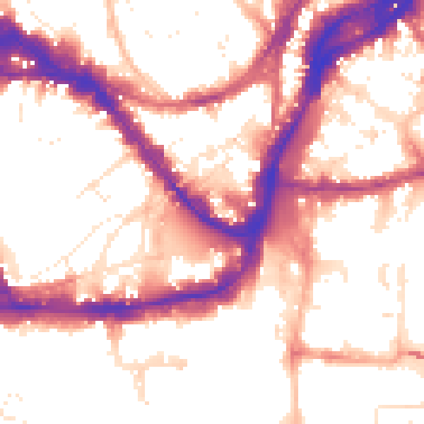 Daytime road noise heatmap for BS1 5BZ
