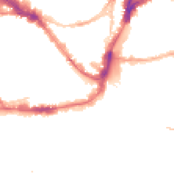 Night-time road noise heatmap for BS1 5DD