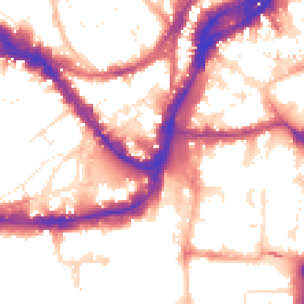 Daytime road noise heatmap for BS1 5DQ