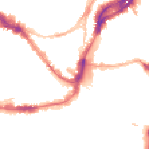 Night-time road noise heatmap for BS1 5DQ