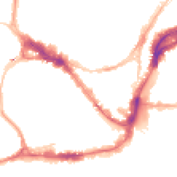Night-time road noise heatmap for BS1 5JG