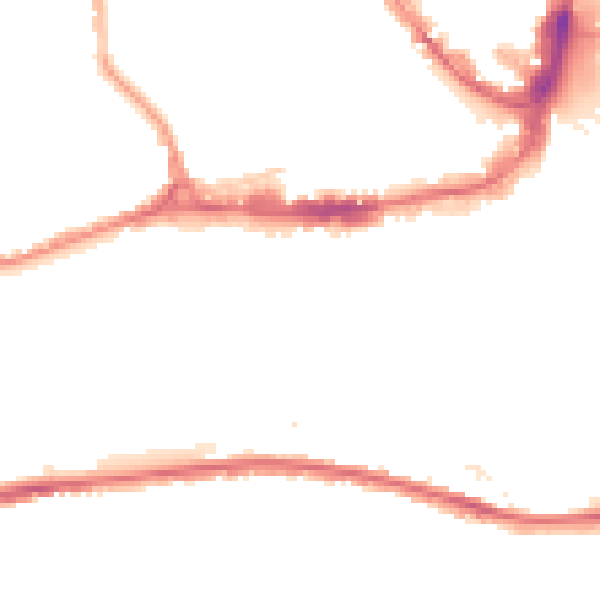 Night-time road noise heatmap for BS1 5JS