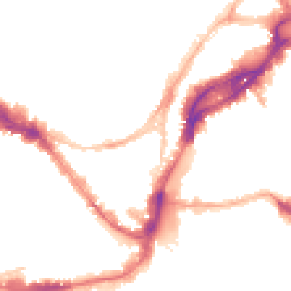 Night-time road noise heatmap for BS1 5LG