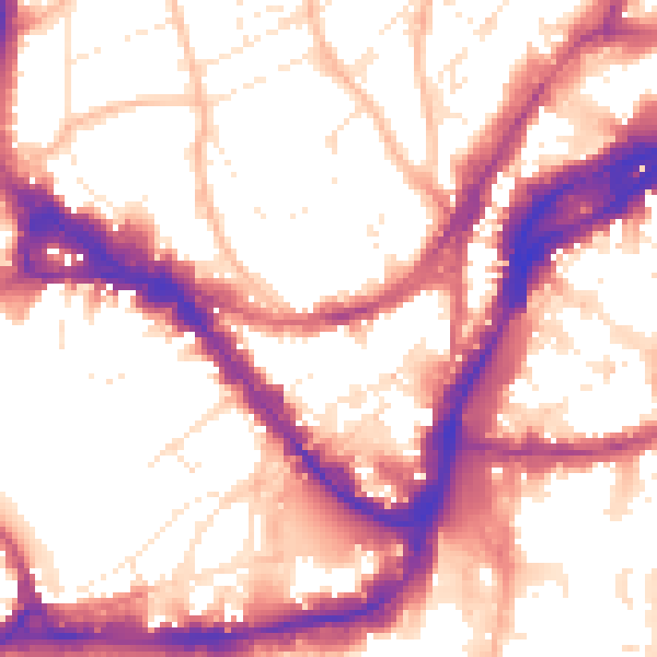 Daytime road noise heatmap for BS1 5LJ