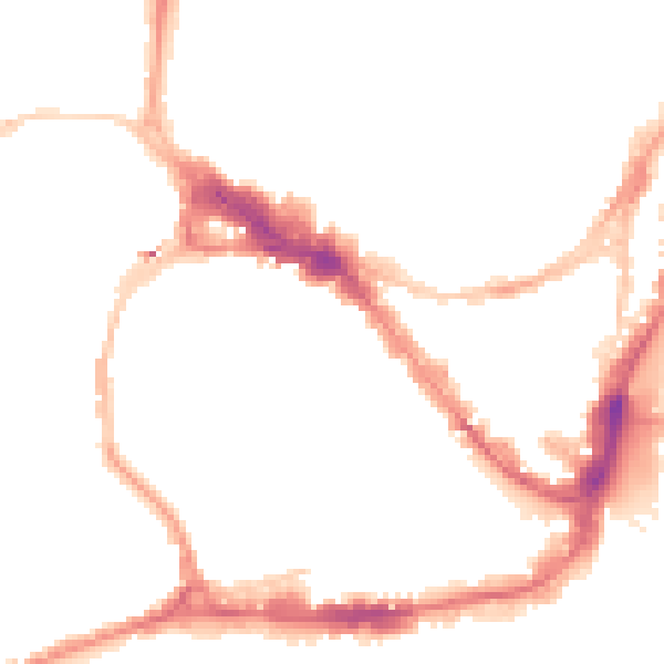 Night-time road noise heatmap for BS1 5PX