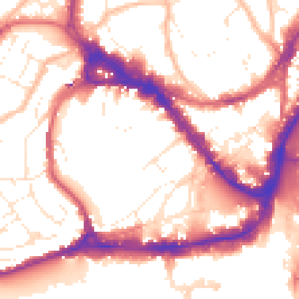 Daytime road noise heatmap for BS1 5QB