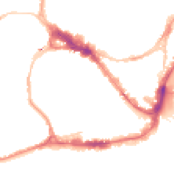 Night-time road noise heatmap for BS1 5QB