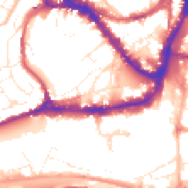 Daytime road noise heatmap for BS1 5QH