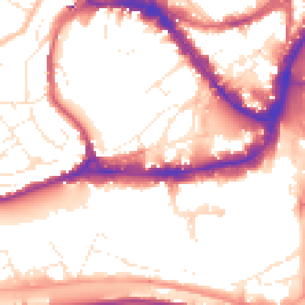 Daytime road noise heatmap for BS1 5QJ