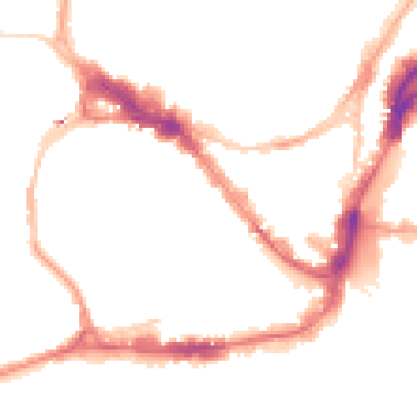 Night-time road noise heatmap for BS1 5RR