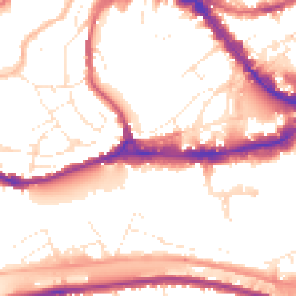 Daytime road noise heatmap for BS1 5UJ