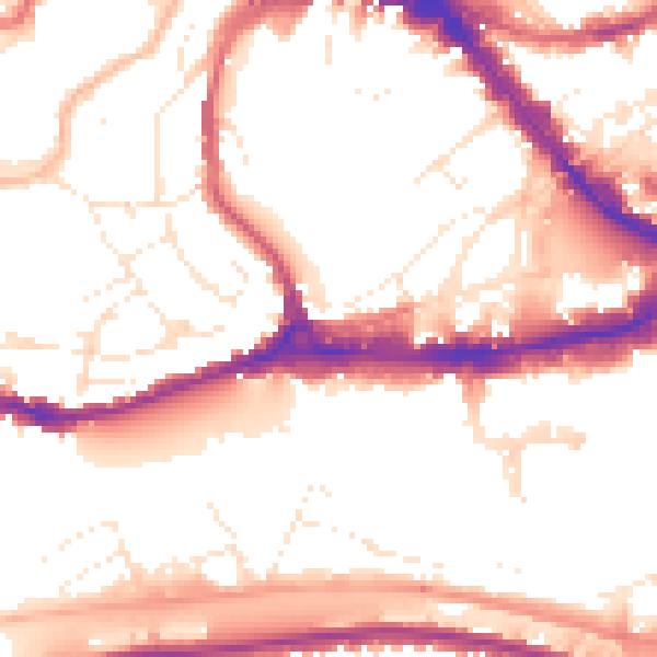 Daytime road noise heatmap for BS1 5UW