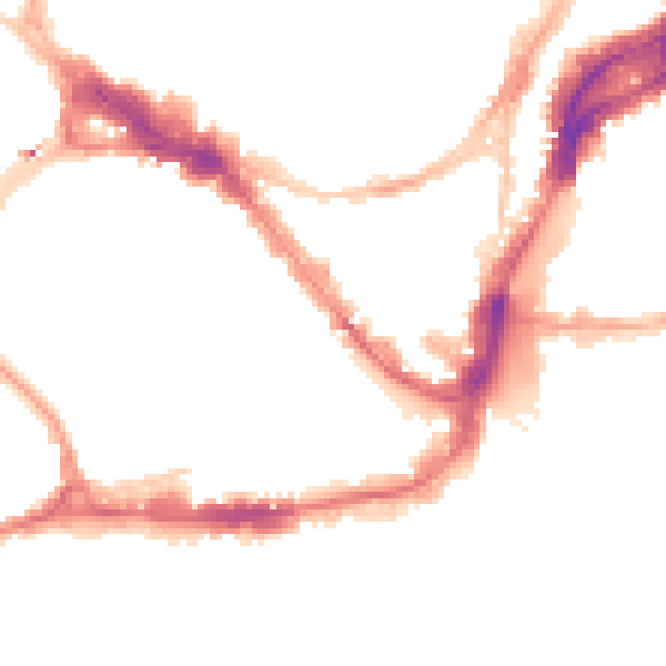 Night-time road noise heatmap for BS1 5UX