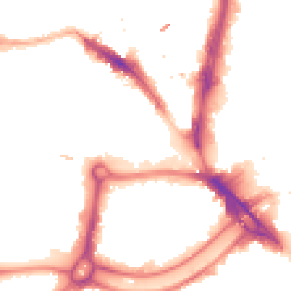 Night-time road noise heatmap for BS1 6GE