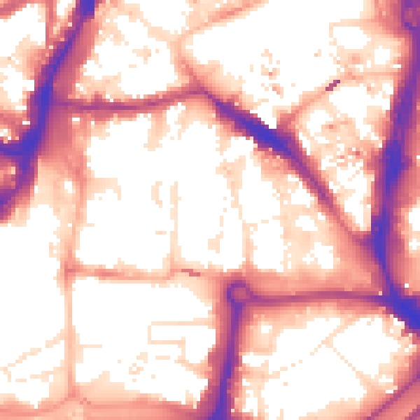 Daytime road noise heatmap for BS1 6HJ