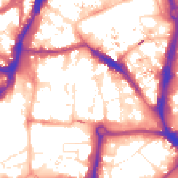 Daytime road noise heatmap for BS1 6HN
