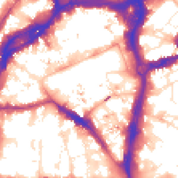 Daytime road noise heatmap for BS1 6JU
