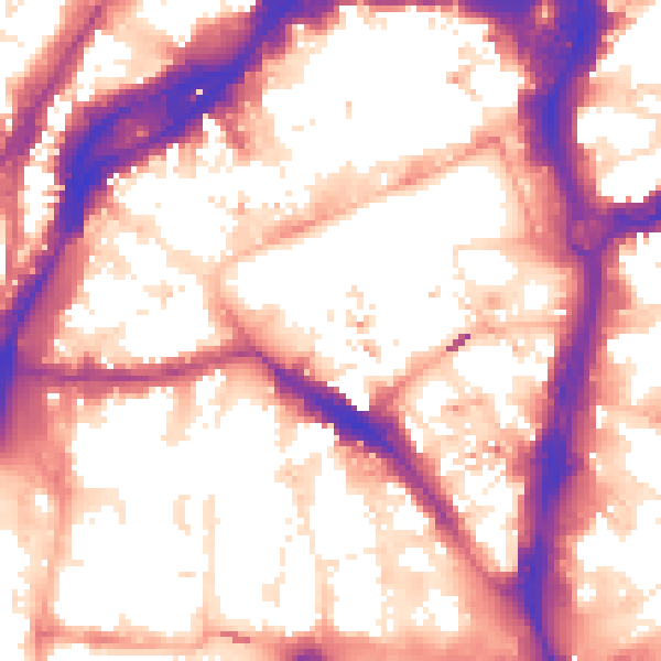 Daytime road noise heatmap for BS1 6LA