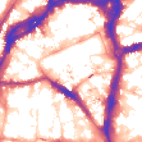 Daytime road noise heatmap for BS1 6LH