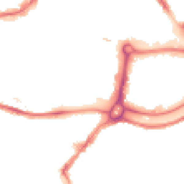 Night-time road noise heatmap for BS1 6SF