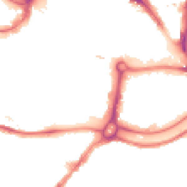 Night-time road noise heatmap for BS1 6ST