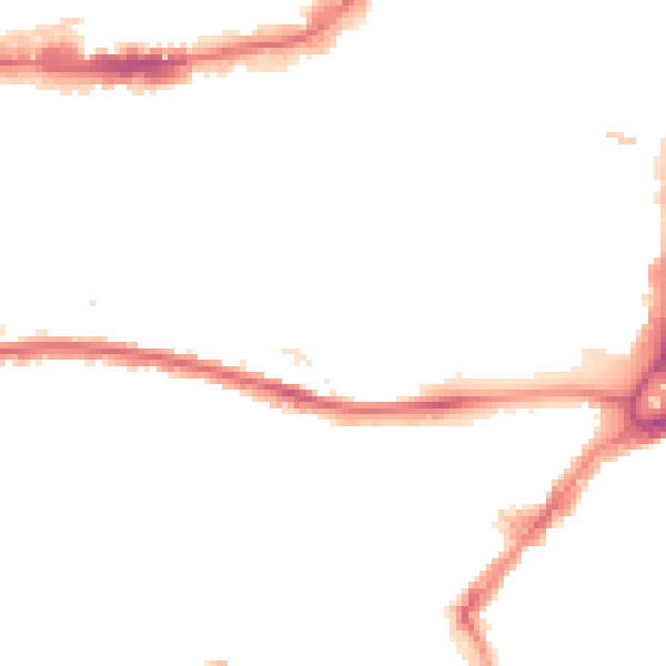 Night-time road noise heatmap for BS1 6WD