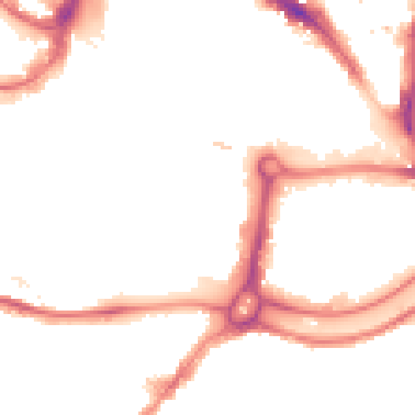 Night-time road noise heatmap for BS1 6WX