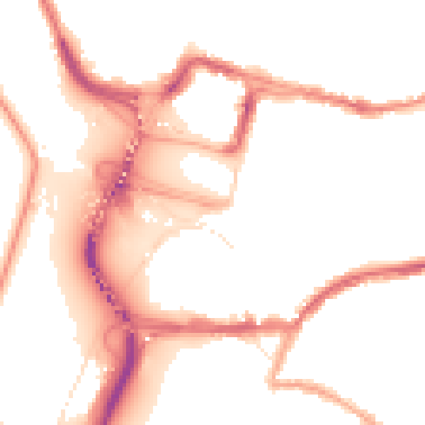 Night-time road noise heatmap for BS1 6XH