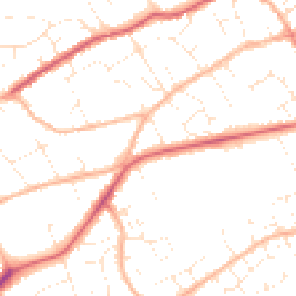 Daytime road noise heatmap for BS22 6AD
