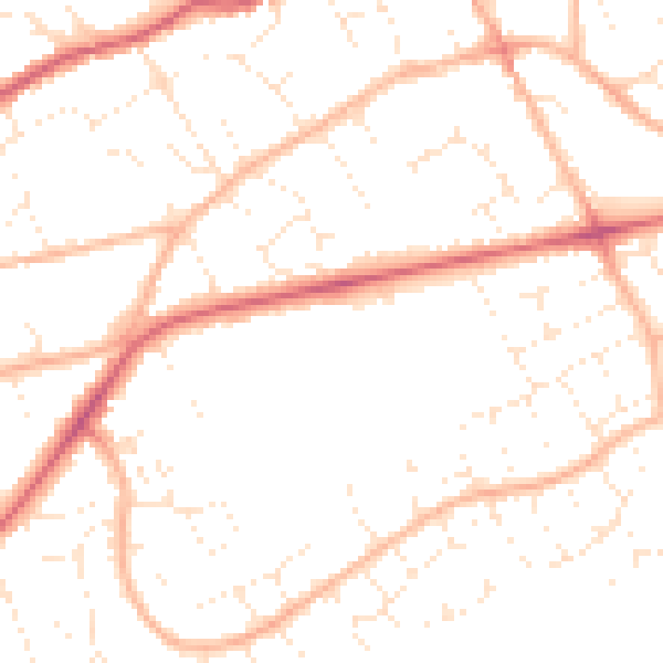 Daytime road noise heatmap for BS22 6AE
