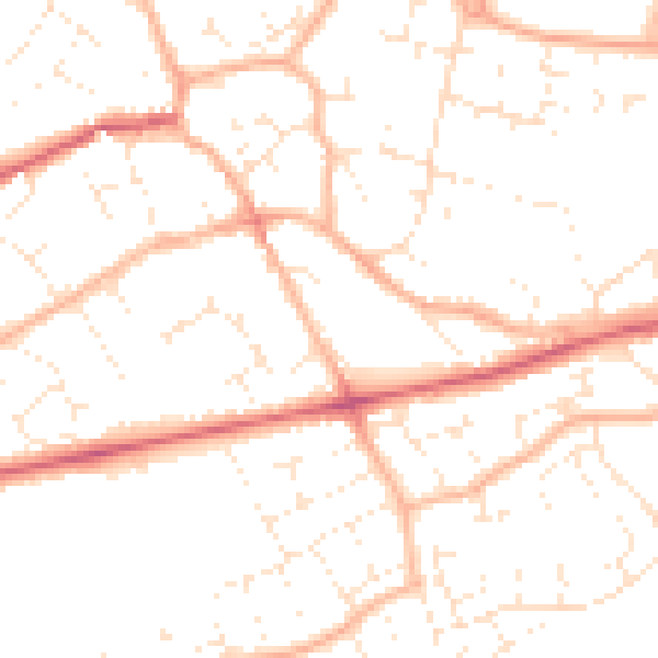 Daytime road noise heatmap for BS22 6AF