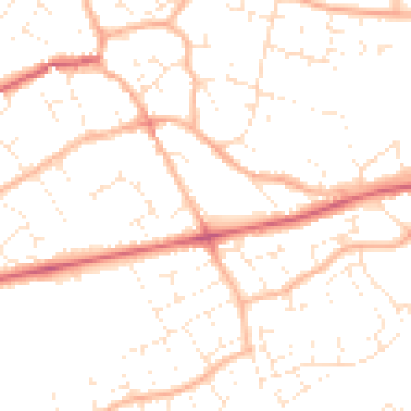 Daytime road noise heatmap for BS22 6AH