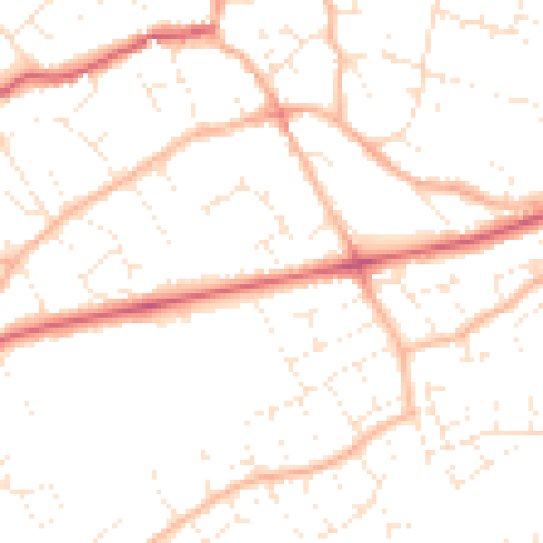 Daytime road noise heatmap for BS22 6AJ