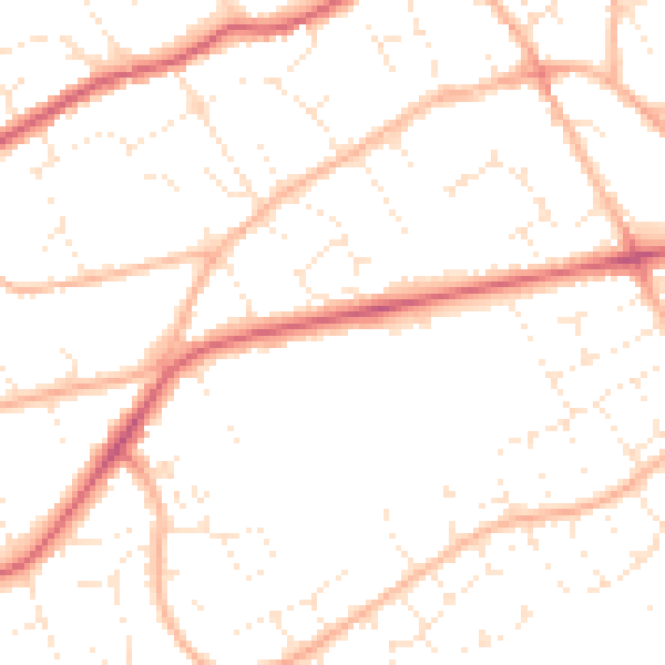 Daytime road noise heatmap for BS22 6AQ