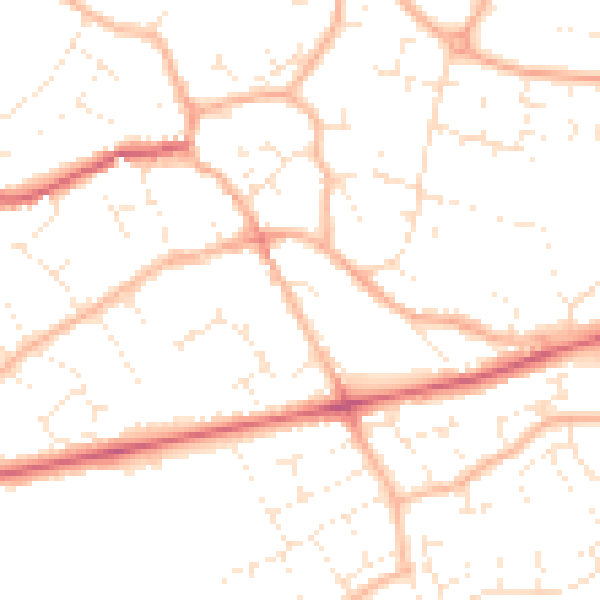 Daytime road noise heatmap for BS22 6AR