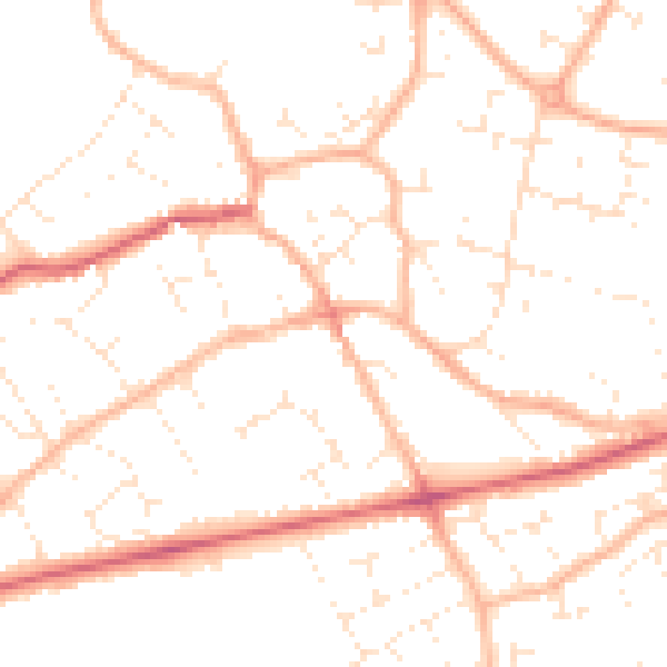 Daytime road noise heatmap for BS22 6AU