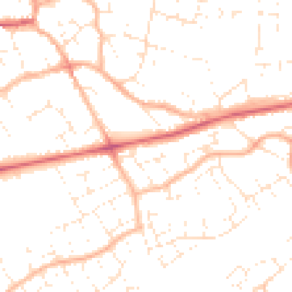 Daytime road noise heatmap for BS22 6AX