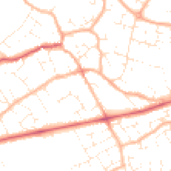 Daytime road noise heatmap for BS22 6BF